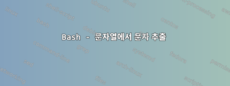 Bash - 문자열에서 문자 추출