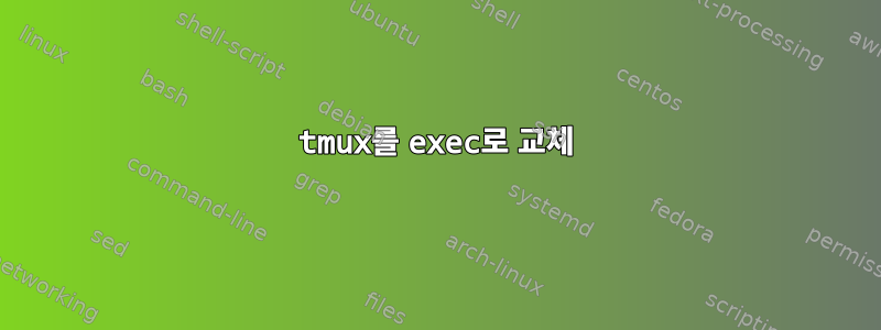 tmux를 exec로 교체