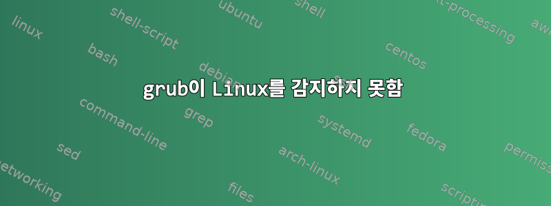 grub이 Linux를 감지하지 못함