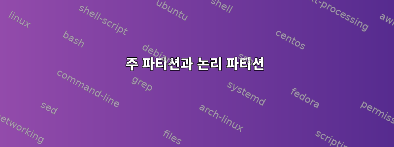 주 파티션과 논리 파티션