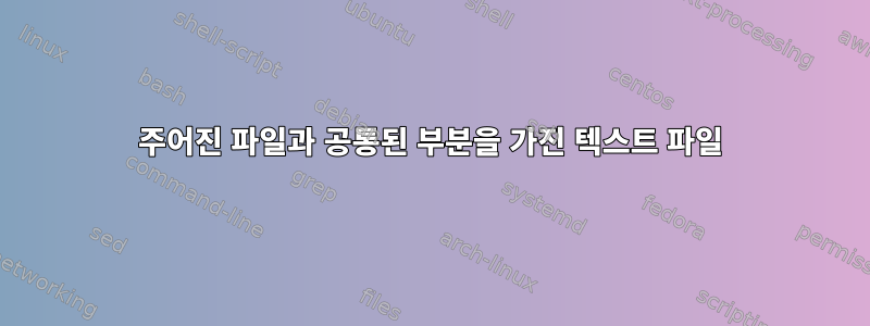 주어진 파일과 공통된 부분을 가진 텍스트 파일