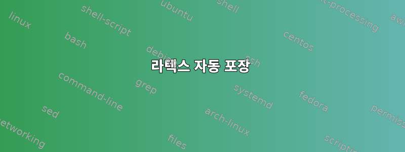 라텍스 자동 포장