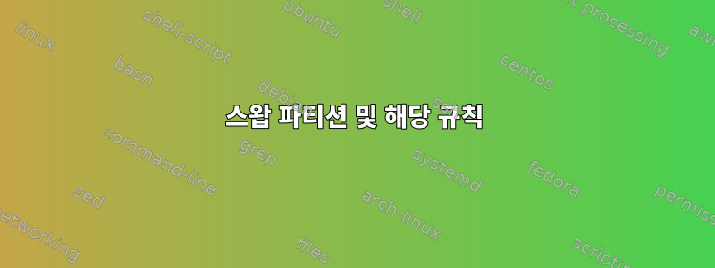 스왑 파티션 및 해당 규칙