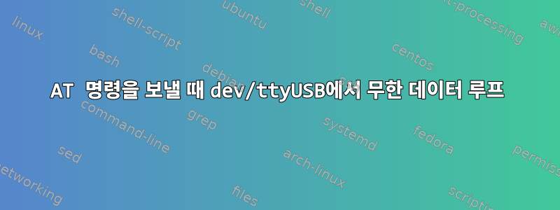 AT 명령을 보낼 때 dev/ttyUSB에서 무한 데이터 루프