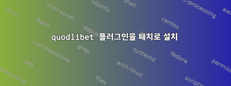 quodlibet 플러그인을 패치로 설치