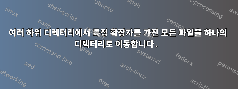 여러 하위 디렉터리에서 특정 확장자를 가진 모든 파일을 하나의 디렉터리로 이동합니다.