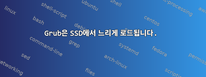 Grub은 SSD에서 느리게 로드됩니다.