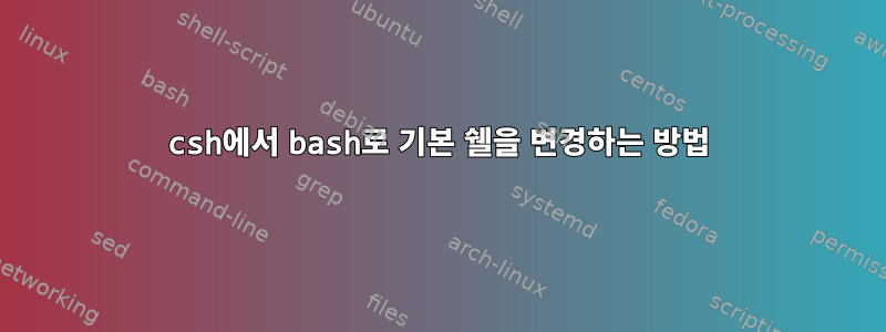 csh에서 bash로 기본 쉘을 변경하는 방법