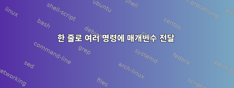 한 줄로 여러 명령에 매개변수 전달