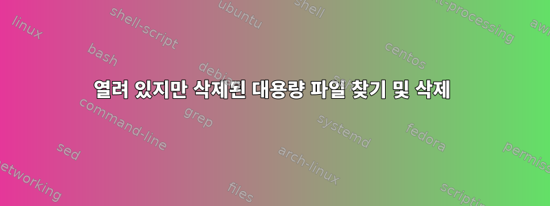 열려 있지만 삭제된 대용량 파일 찾기 및 삭제