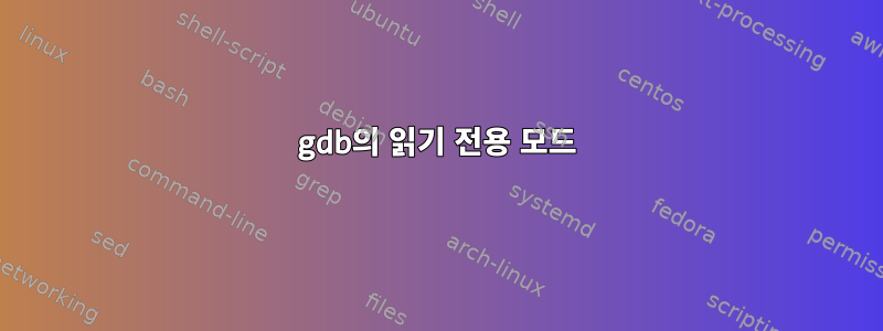 gdb의 읽기 전용 모드