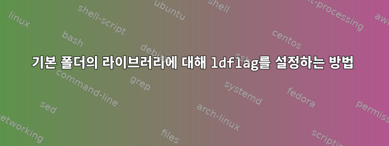 기본 폴더의 라이브러리에 대해 ldflag를 설정하는 방법