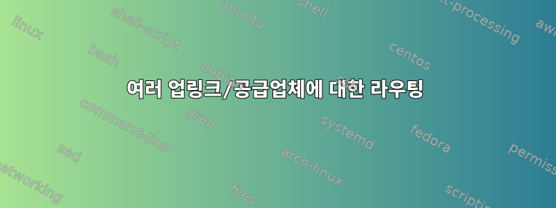 여러 업링크/공급업체에 대한 라우팅