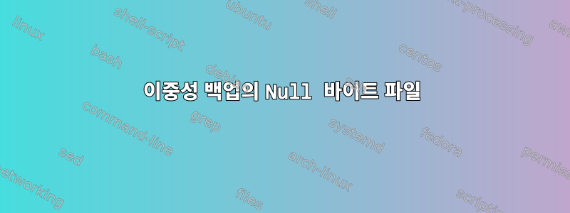 이중성 백업의 Null 바이트 파일