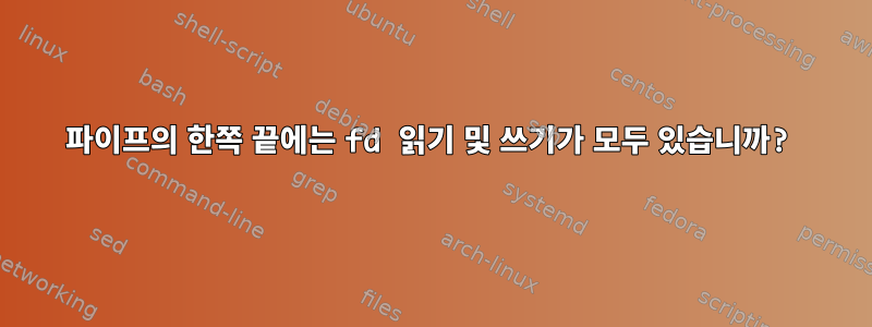 파이프의 한쪽 끝에는 fd 읽기 및 쓰기가 모두 있습니까?