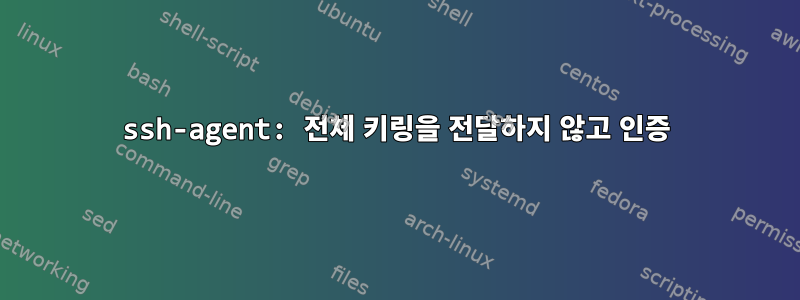 ssh-agent: 전체 키링을 전달하지 않고 인증