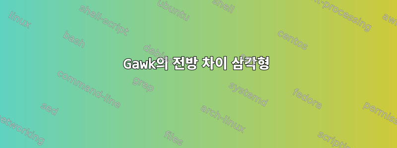 Gawk의 전방 차이 삼각형