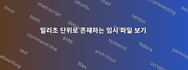 밀리초 단위로 존재하는 임시 파일 보기