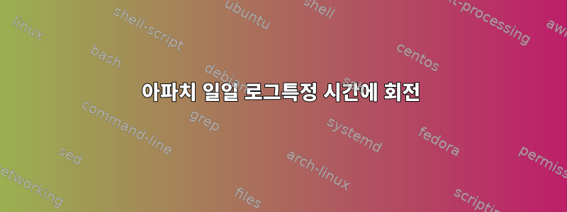 아파치 일일 로그특정 시간에 회전