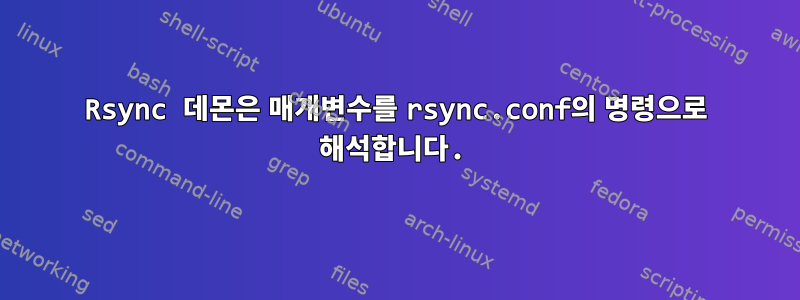 Rsync 데몬은 매개변수를 rsync.conf의 명령으로 해석합니다.