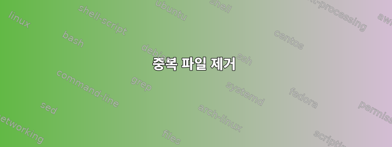 중복 파일 제거