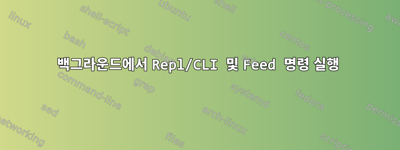 백그라운드에서 Repl/CLI 및 Feed 명령 실행