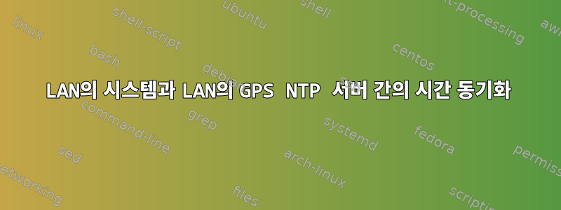 LAN의 시스템과 LAN의 GPS NTP 서버 간의 시간 동기화