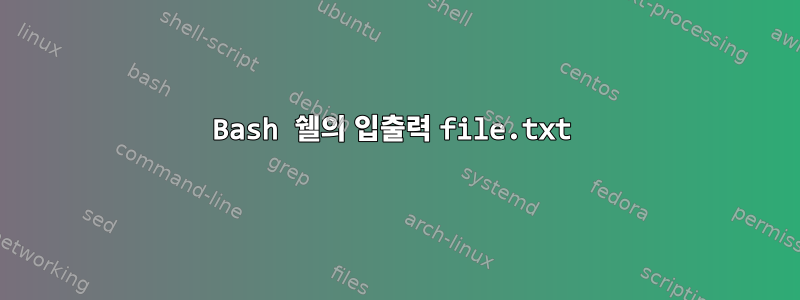 Bash 쉘의 입출력 file.txt