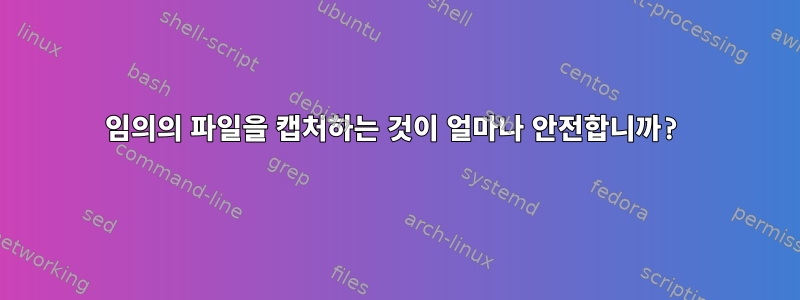 임의의 파일을 캡처하는 것이 얼마나 안전합니까?