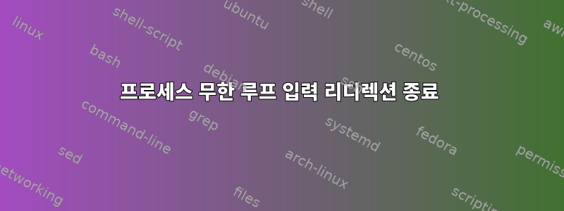 프로세스 무한 루프 입력 리디렉션 종료