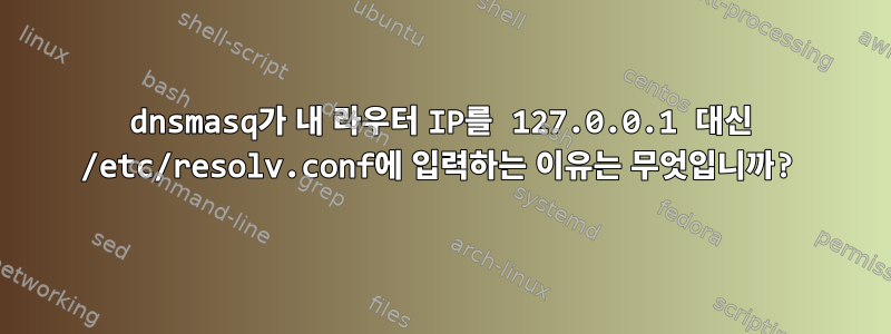 dnsmasq가 내 라우터 IP를 127.0.0.1 대신 /etc/resolv.conf에 입력하는 이유는 무엇입니까?