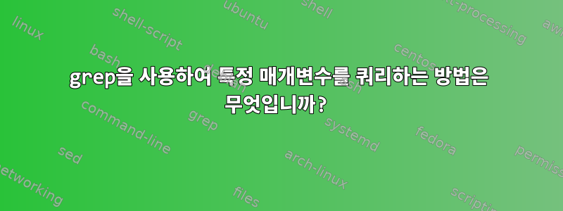 grep을 사용하여 특정 매개변수를 쿼리하는 방법은 무엇입니까?