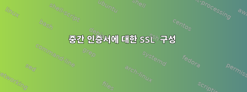 중간 인증서에 대한 SSL 구성