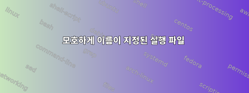 모호하게 이름이 지정된 실행 파일