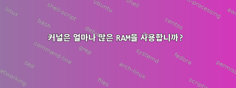 커널은 얼마나 많은 RAM을 사용합니까?