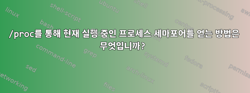 /proc를 통해 현재 실행 중인 프로세스 세마포어를 얻는 방법은 무엇입니까?