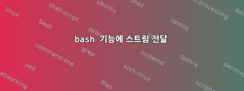 bash 기능에 스트림 전달