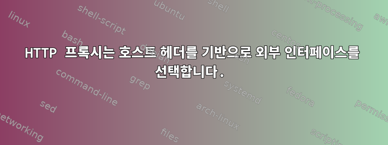 HTTP 프록시는 호스트 헤더를 기반으로 외부 인터페이스를 선택합니다.