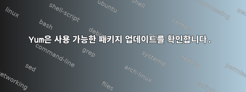 Yum은 사용 가능한 패키지 업데이트를 확인합니다.