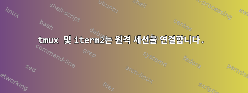 tmux 및 iterm2는 원격 세션을 연결합니다.