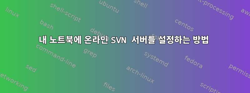 내 노트북에 온라인 SVN 서버를 설정하는 방법