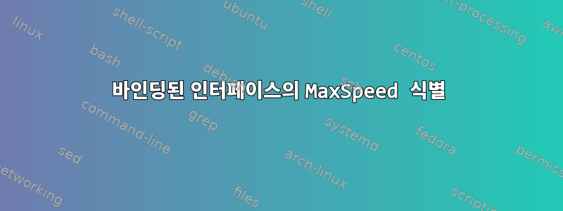 바인딩된 인터페이스의 MaxSpeed ​​​​식별