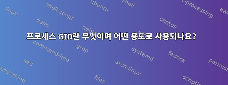 프로세스 GID란 무엇이며 어떤 용도로 사용되나요?