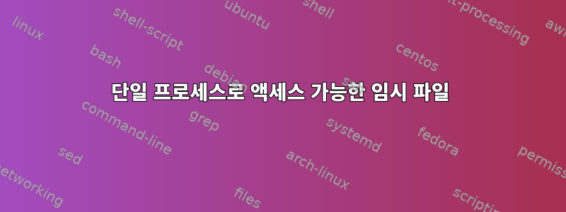 단일 프로세스로 액세스 가능한 임시 파일