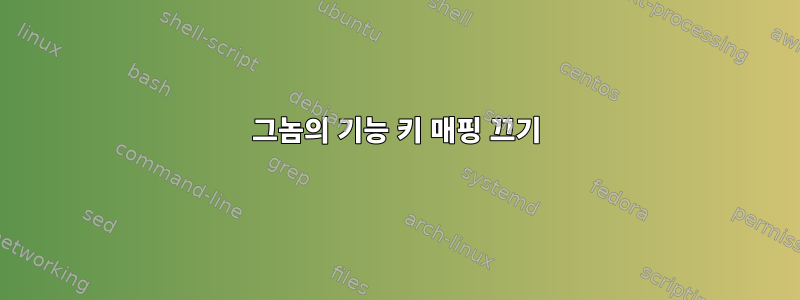 그놈의 기능 키 매핑 끄기