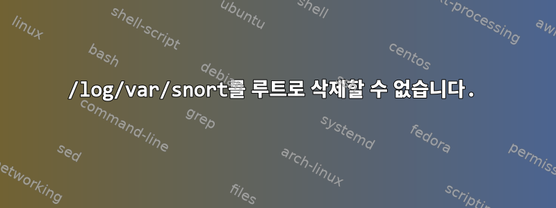 /log/var/snort를 루트로 삭제할 수 없습니다.