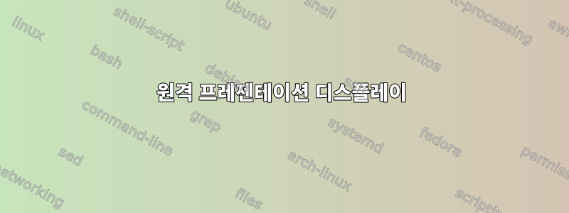 원격 프레젠테이션 디스플레이