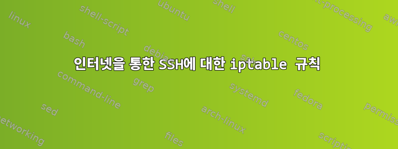 인터넷을 통한 SSH에 대한 iptable 규칙