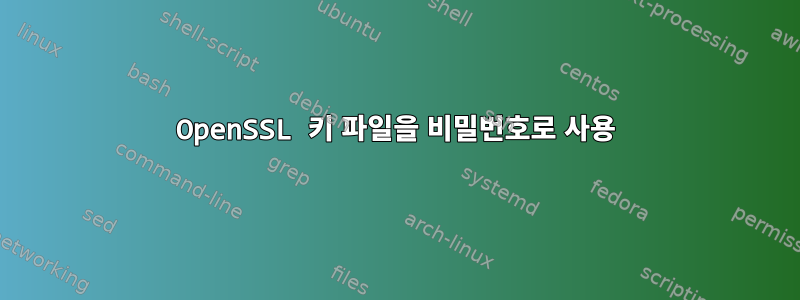 OpenSSL 키 파일을 비밀번호로 사용