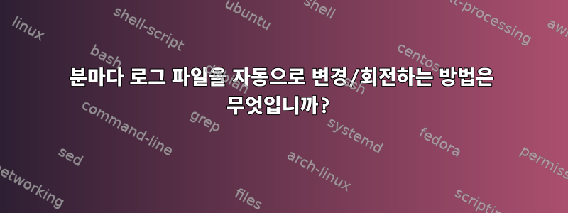 1분마다 로그 파일을 자동으로 변경/회전하는 방법은 무엇입니까?